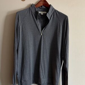 Holderness & Bourne Gray Quarter-Zip Performance Sweater